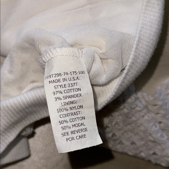 Trouble at the Mill White Mesh Bomber Style Top Full Zip Sz Small - Picture 9 of 9